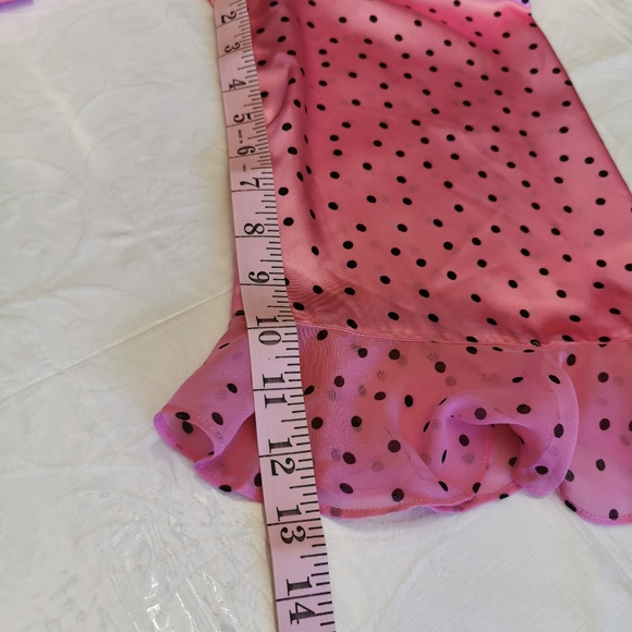Morgan Taylor Pink Black Polka Dot Robe Size L/XL - Picture 7 of 7